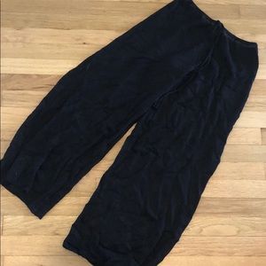 Coverup pants to wear over bathing suit.